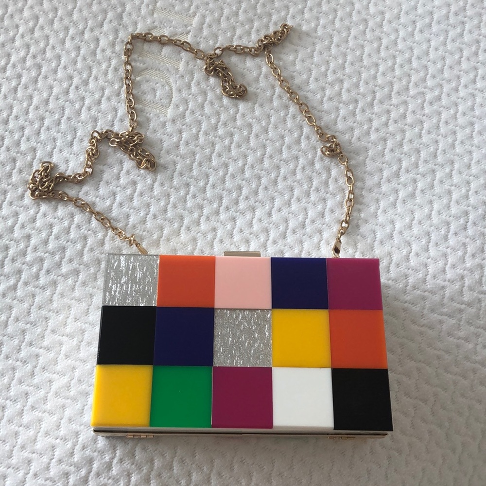 Aldo Retro Multicolor Hard Case Shoulder Bag